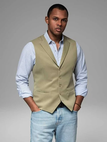 men's vest-olive