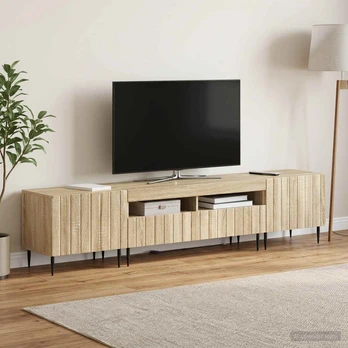 5 dalių LED televizoriaus stovas Sonoma ąžuolas