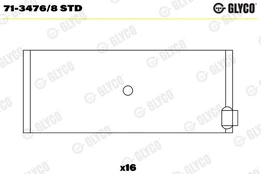 Guoliai dideliu galu GLYCO 71-3476/8STD kaina