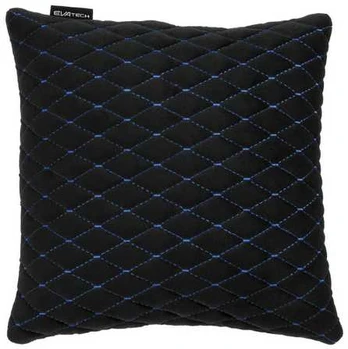 Automobilio pagalvė EVAtech 30x30 cm - juoda / mėlynos siūlės
