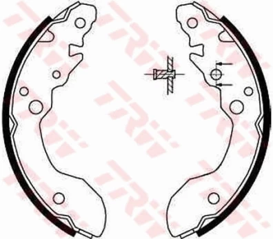 TRW GS8671 Brake shoe set