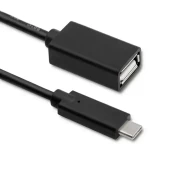 "Qoltec" kabelis USB 3.1 C tipo vyriškas | USB 3.0 A tipo moteriškas | 0,25 m kaina