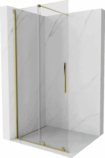 Walk-in dušo sienelė Mexen Velar, Gold, 75 x 200 cm