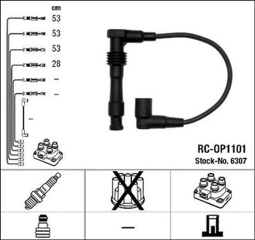 NGK 6307 Uždegimo laido komplektas