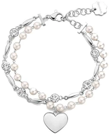 Brosway Charming Double Bracelet with Crystals and Shell Pearls Chakra BHKB213