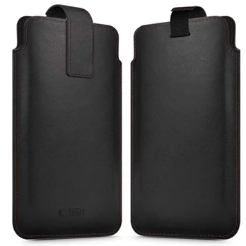 Juodas / raudonas universalus dėklas 6.0-6.9" telefonams "Tech-Protect SM65 Universal Phone Pouch"