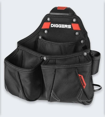 Rosfix „Diggers Quick Click“ juodas, raudonas, dailidės kišenė