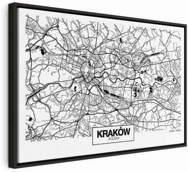 Artgeist Paveikslas - City Plan: Krakow (1 Part) Wide