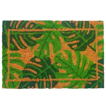 Kokosinis durų kilimėlis, augalai, 60x40 cm