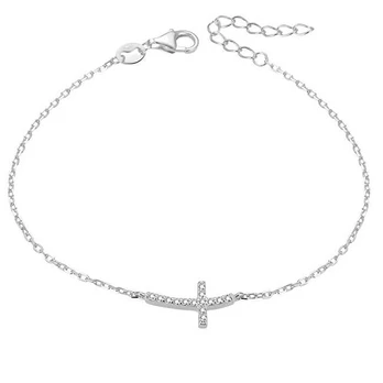 Beneto Sidabrinis bracelet with cross AGB484 / 20