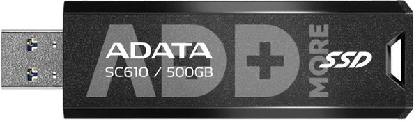 External SSD|ADATA|SC610|500GB|USB 3.2|Write speed 500 MBytes/sec|Read speed 550 MBytes/sec|SC610-500G-CBK/RD