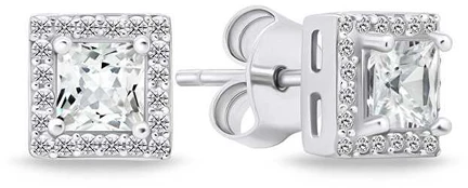 Brilio Silver Dazzling sidabrinis earrings with clear zircons EA613W
