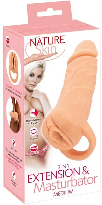 Nature Skin Extender Medium Masturbatorius