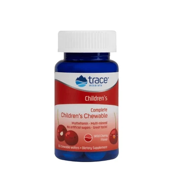 TRACE MINERALS Multivitaminų ir mineralų kompleksas vaikams,  kramtomos tabletės N60