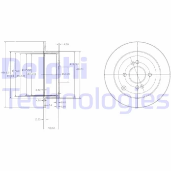 DELPHI BG4097 Brake Disc
