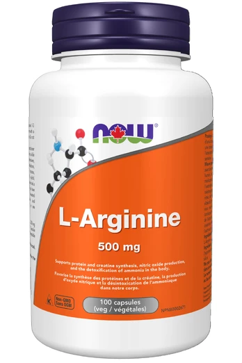 NOW L-Arginine 500mg 100 veg. kaps.