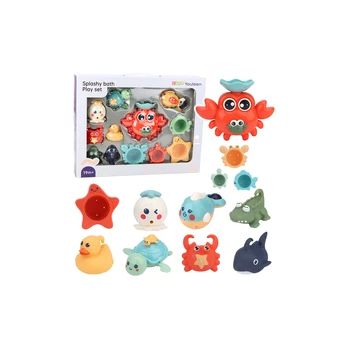 Crab Bath Toy Set Sea Animals 12 pcs