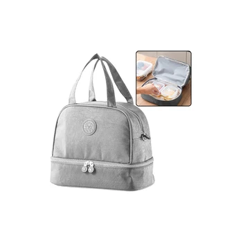 Lean Thermal Insulating Breakfast Bag with Adjustable Belt Sidabrinis 27cm