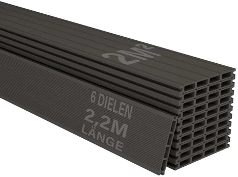 Juskys WPC terasos lentos, 2 m², pilkas