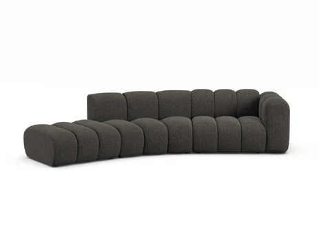 Right Modular Sofa, "Lupine", 5 Seats, 335x166x70, Dark Grey
