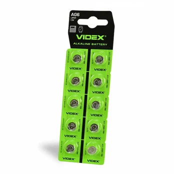 Baterijos AG6 / LR921 VIDEX (30 vnt.) 1.5V Alkaline 25mAh
