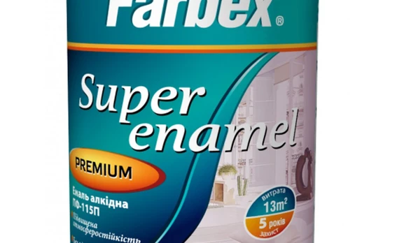 Alkidinė emalė FARBEX PF-115P, 0,9 l, raudonos spalvos
