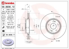Stabdžių diskas BREMBO 09.8936.11 kaina