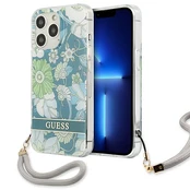 Dėklas Guess Flower Strap GUHCP13XHFLSN iPhone 13 Pro Max Žalias kaina