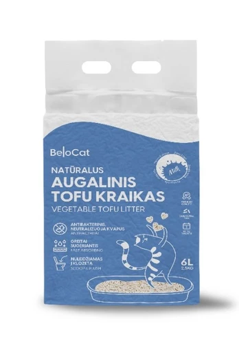 Tofu kraikas katėms pienelio kvapo 6L