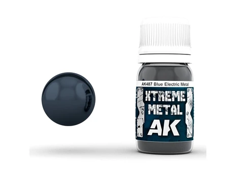 AK Interactive - METALLIC Mėlynas XTREME METAL Emaliniai dažai, 30ml, AK487