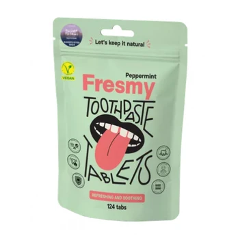 Fresmy Peppermint Toothpaste Tablets Dantų pastos tabletės, 124 tabs