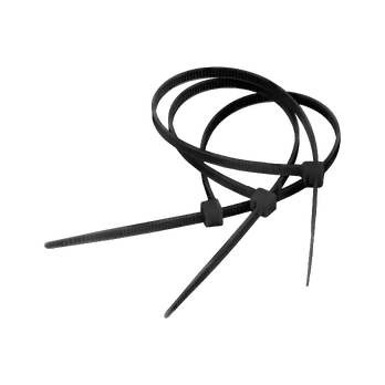 Kabelio raištis 2.5 mm/10 cm juodas Cabletech 100vnt.