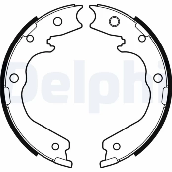 DELPHI LS2137 Brake shoe set