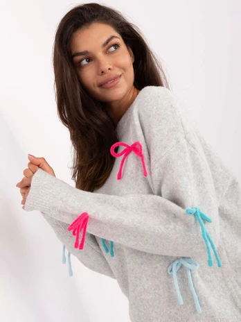 Sweter-PM-SW-SC82.41-jasny szary