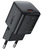 Juodas 1xUSB-C (PD/QC/FCP/AFC) 30W GaN pakrovėjas "Acefast A118"