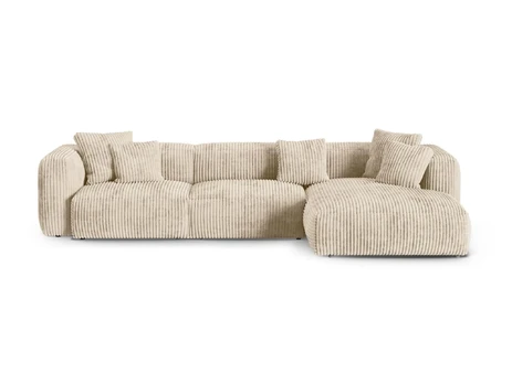Modular Right Corner Sofa, "Martina", 3 Seats, 370x176x75, Light Beige