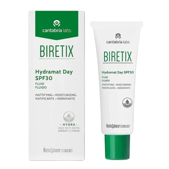 BIRETIX HYDRAMAT DAY SPF 30 Fluidas, 50ml