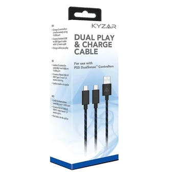 Kabelis Kyzar DUO įkrovimo laidas PS5
