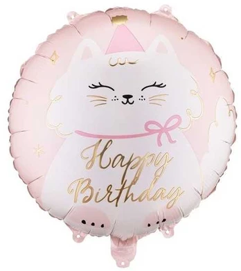 Party Deco Kat Happy Birthday folieballon