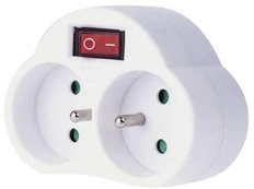Emos Plugin 2-baltas lizdas (P0062)