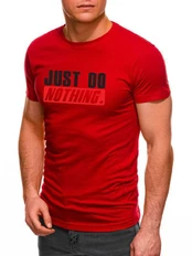 Raudoni vyriški marškinėliai Just do nothing kaina