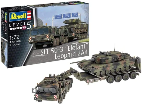 Plastikinis surenkamas modelis Revell SLT 50-3 Elefant & Leopard 2A4 1/72 03311