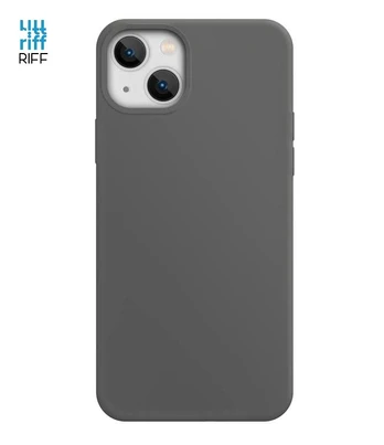 Riff Thin &amp; Soft silicone case with soft fiber inside for Apple iPhone 14 Pro Gray
