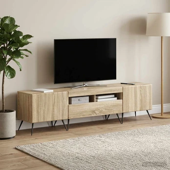 5 dalių LED televizoriaus stovas Sonoma ąžuolas