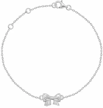 Brilio Silver Minimalist sidabrinis bracelet with a bow BRC188W