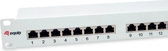 Equip Patchpanel 24x RJ45 Cat6 19" 1HE grau