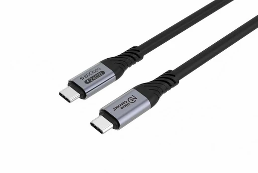 Kabelis USB MicroConnect USB-C - USB-C 0.5 m Juodas (USB4CC05-240W-80GBPS)
