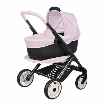 Vaikiškas vežimėlis lėlei Smoby Maxi Cosi, rožinis