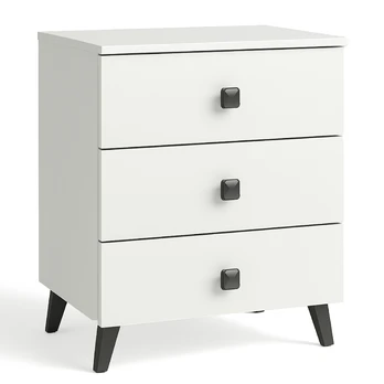 Naktinis staliukas MOBI K-03, balta/juoda
