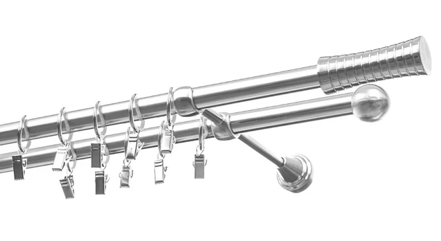 Karnizo komplektas Olimp Walec, 200 cm, Ø 19 mm, sidabro